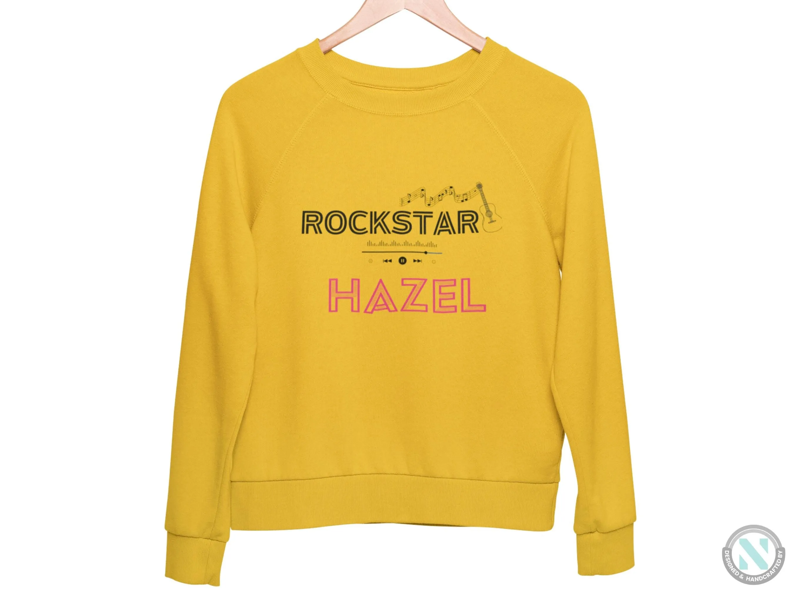 Personalized Name Toddler Boys Sweatshirt Gift with ROCKSTAR
