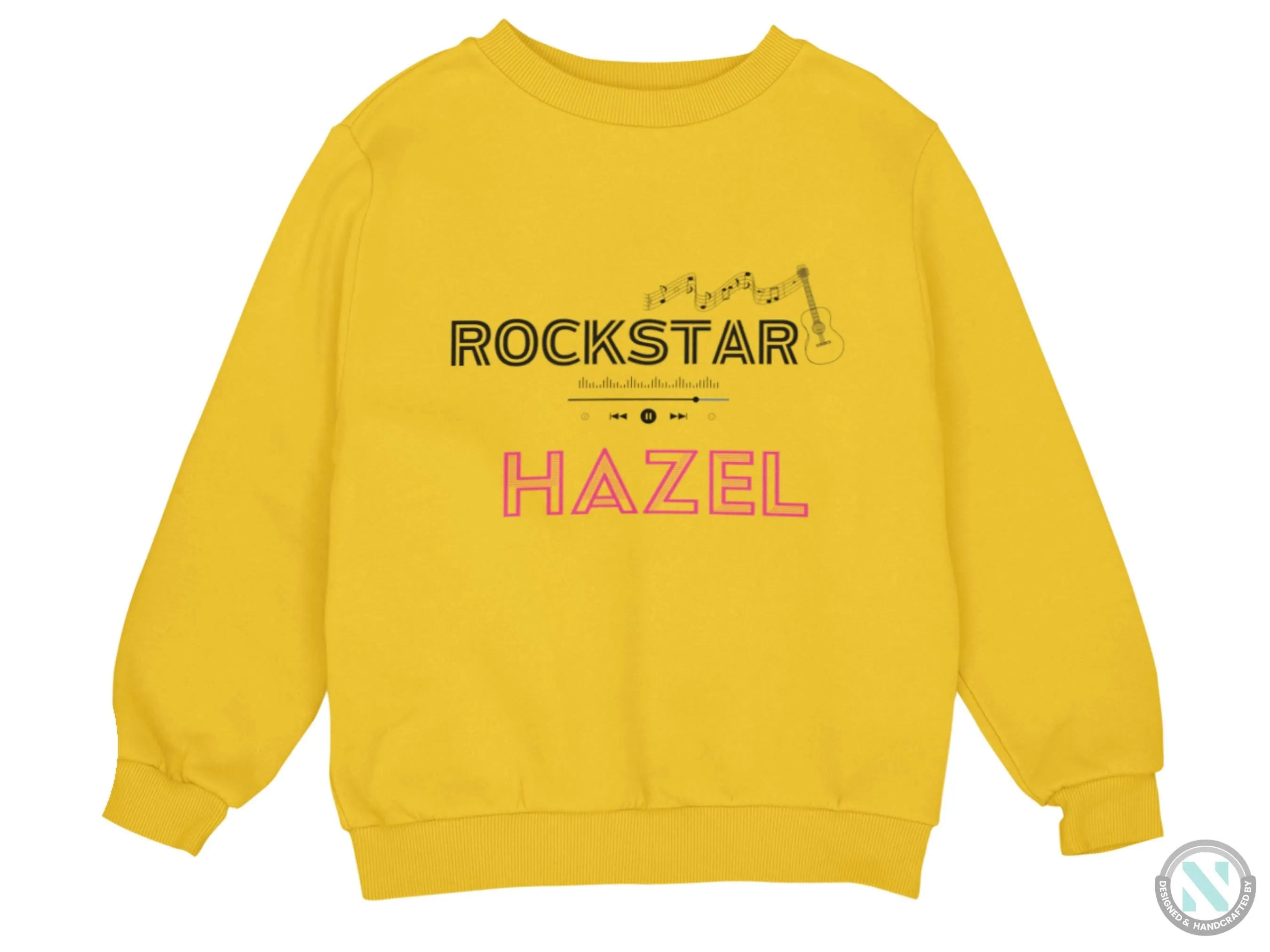 Personalized Name Toddler Boys Sweatshirt Gift with ROCKSTAR