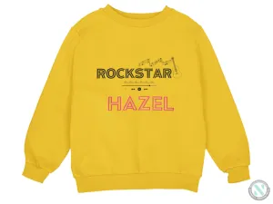 Personalized Name Toddler Boys Sweatshirt Gift with ROCKSTAR