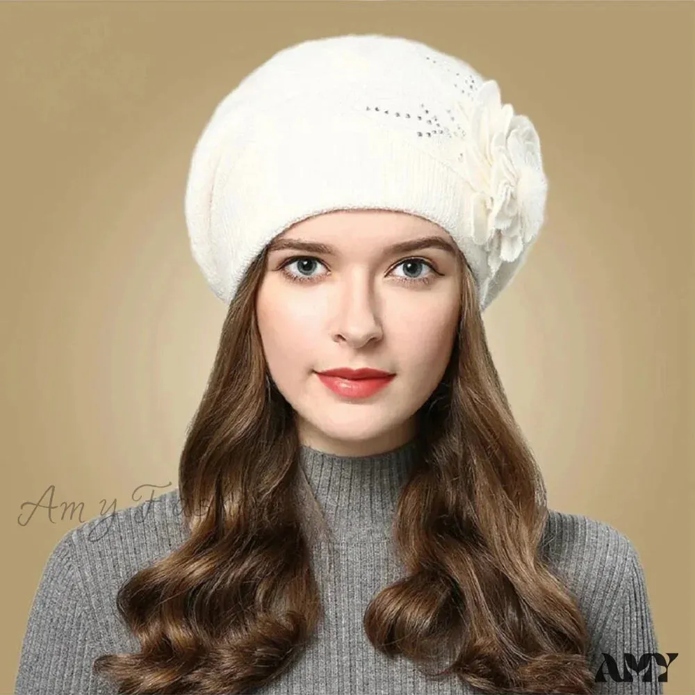 Plushed Rabbit Hair Ear Protection Hat - Fashionable and Versatile