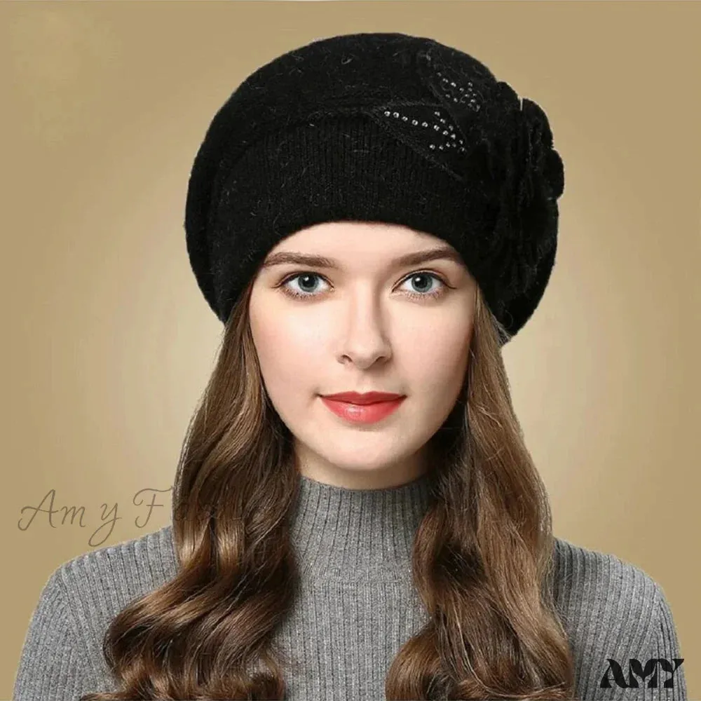 Plushed Rabbit Hair Ear Protection Hat - Fashionable and Versatile