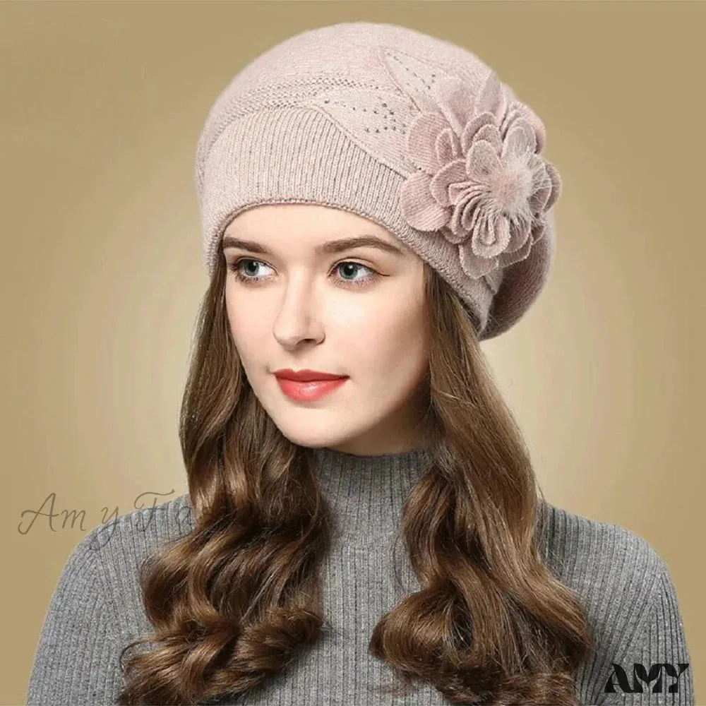 Plushed Rabbit Hair Ear Protection Hat - Fashionable and Versatile