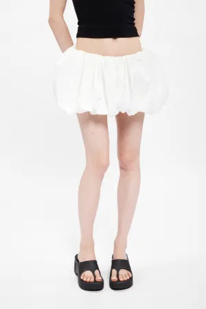 Preppy Mid-Rise Bubble Skirt