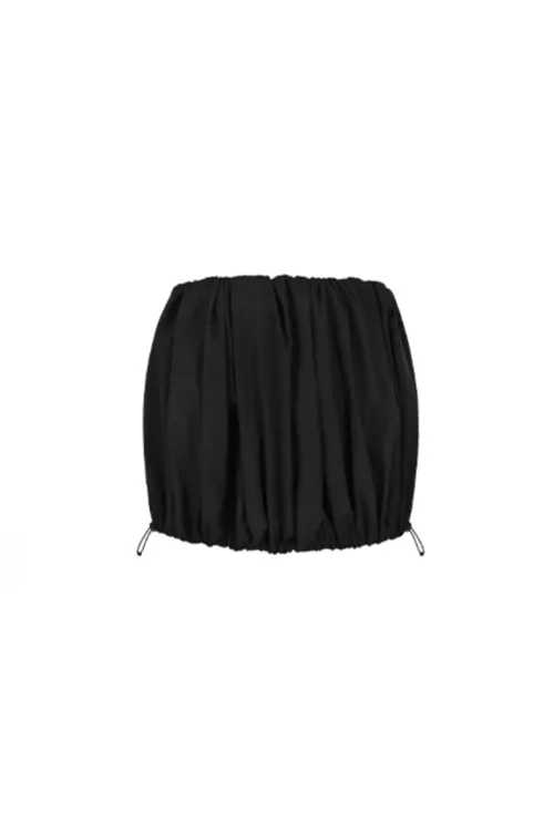 Preppy Mid-Rise Bubble Skirt