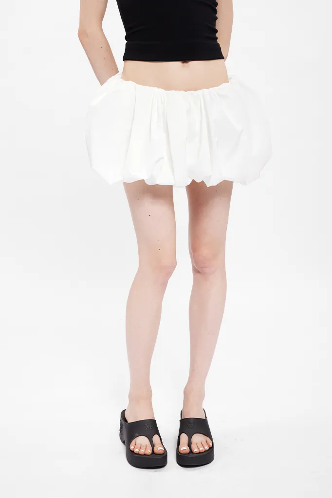 Preppy Mid-Rise Bubble Skirt