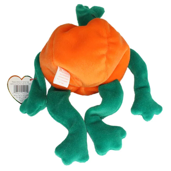 Pumkin' - 1998 TY Beanie Baby Halloween Jack-O-Lantern Pumpkin
