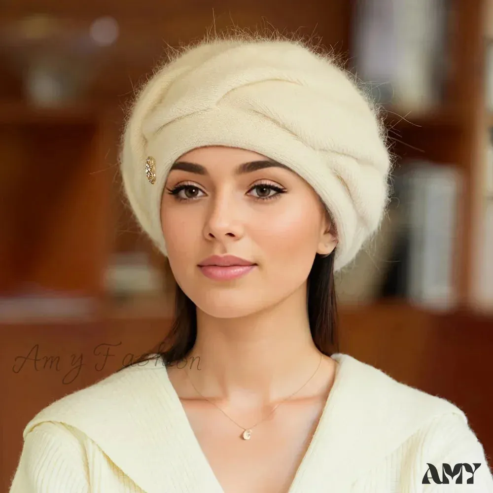 Rabbit Fur Large Circumference Fashion Versatile Hat