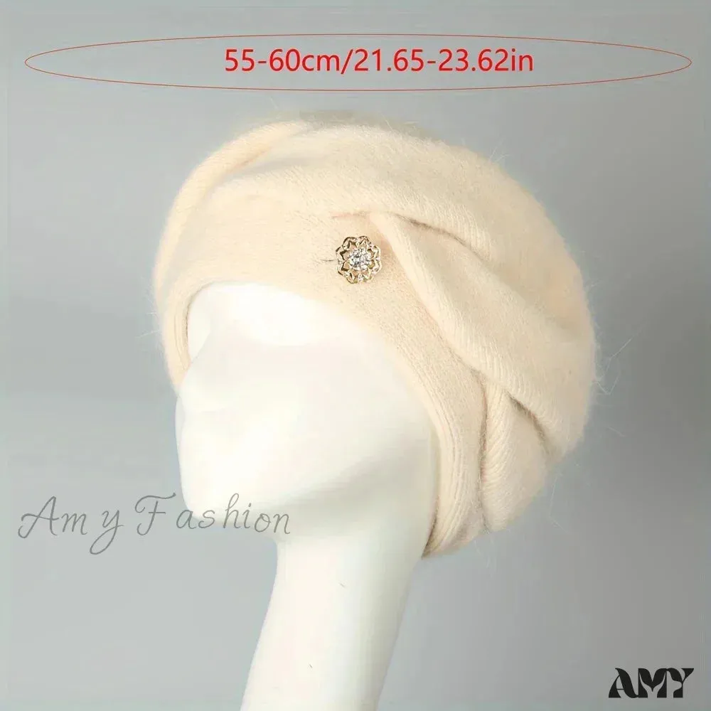 Rabbit Fur Large Circumference Fashion Versatile Hat