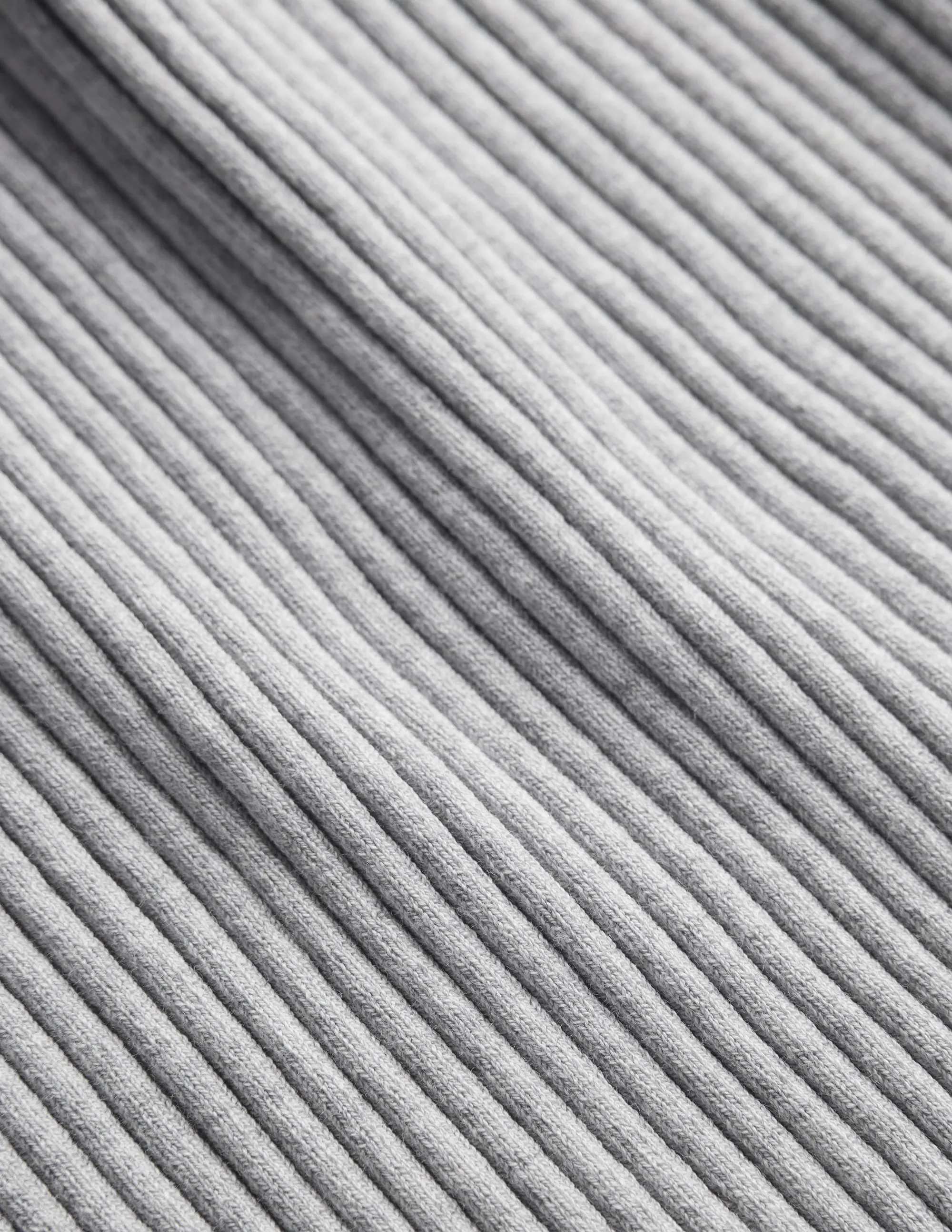 Ribbed Vest Top-Pale Grey Melange