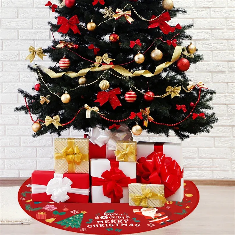 Santa Claus Printed Tree Skirt for Christmas Decor
