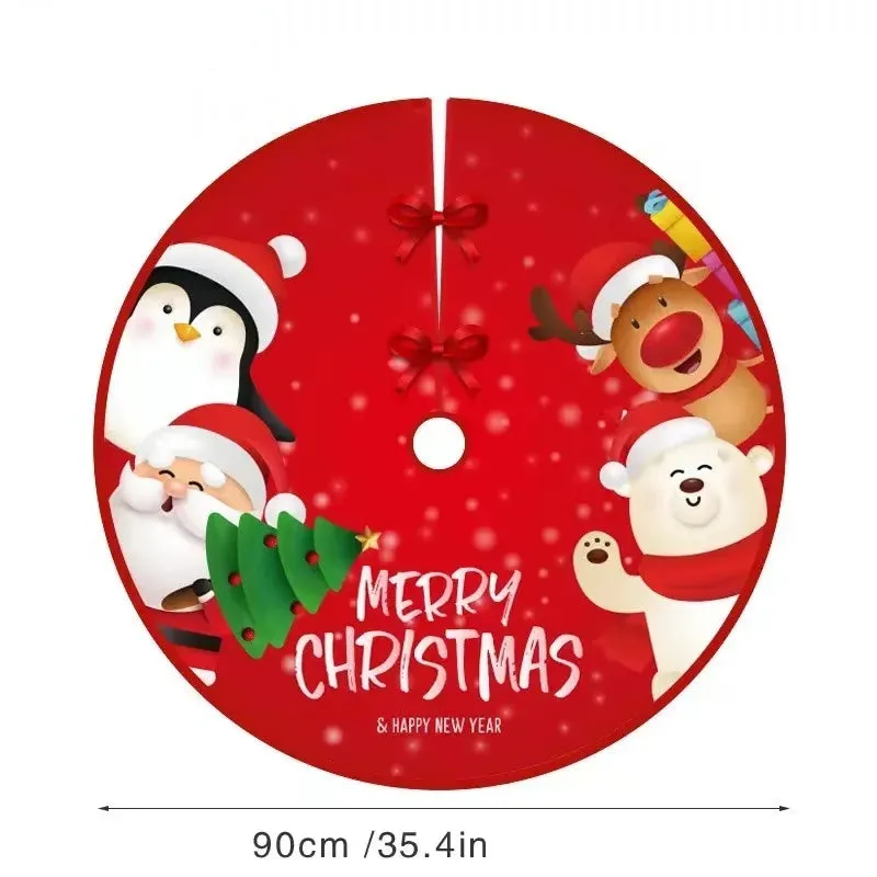Santa Claus Printed Tree Skirt for Christmas Decor
