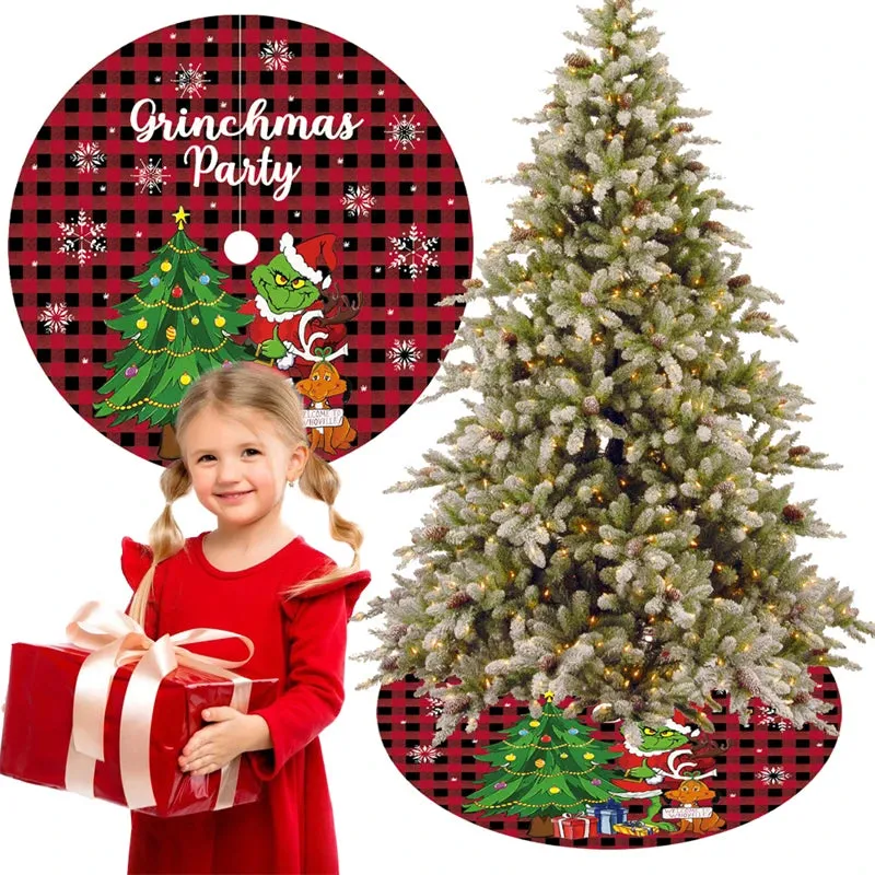 Santa Claus Printed Tree Skirt for Christmas Decor