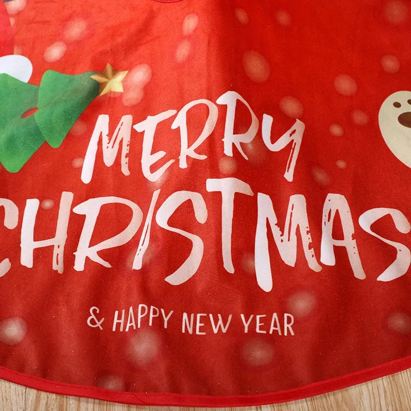 Santa Claus Printed Tree Skirt for Christmas Decor