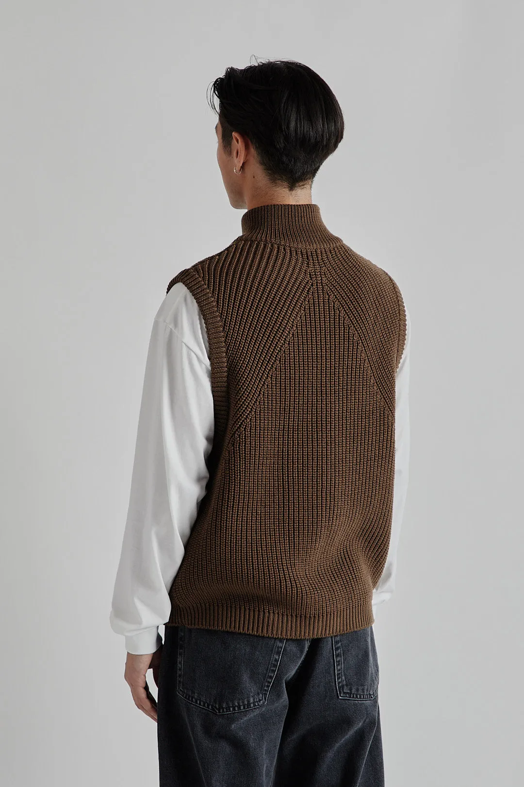 Signature Zip-Up Vest - Olive