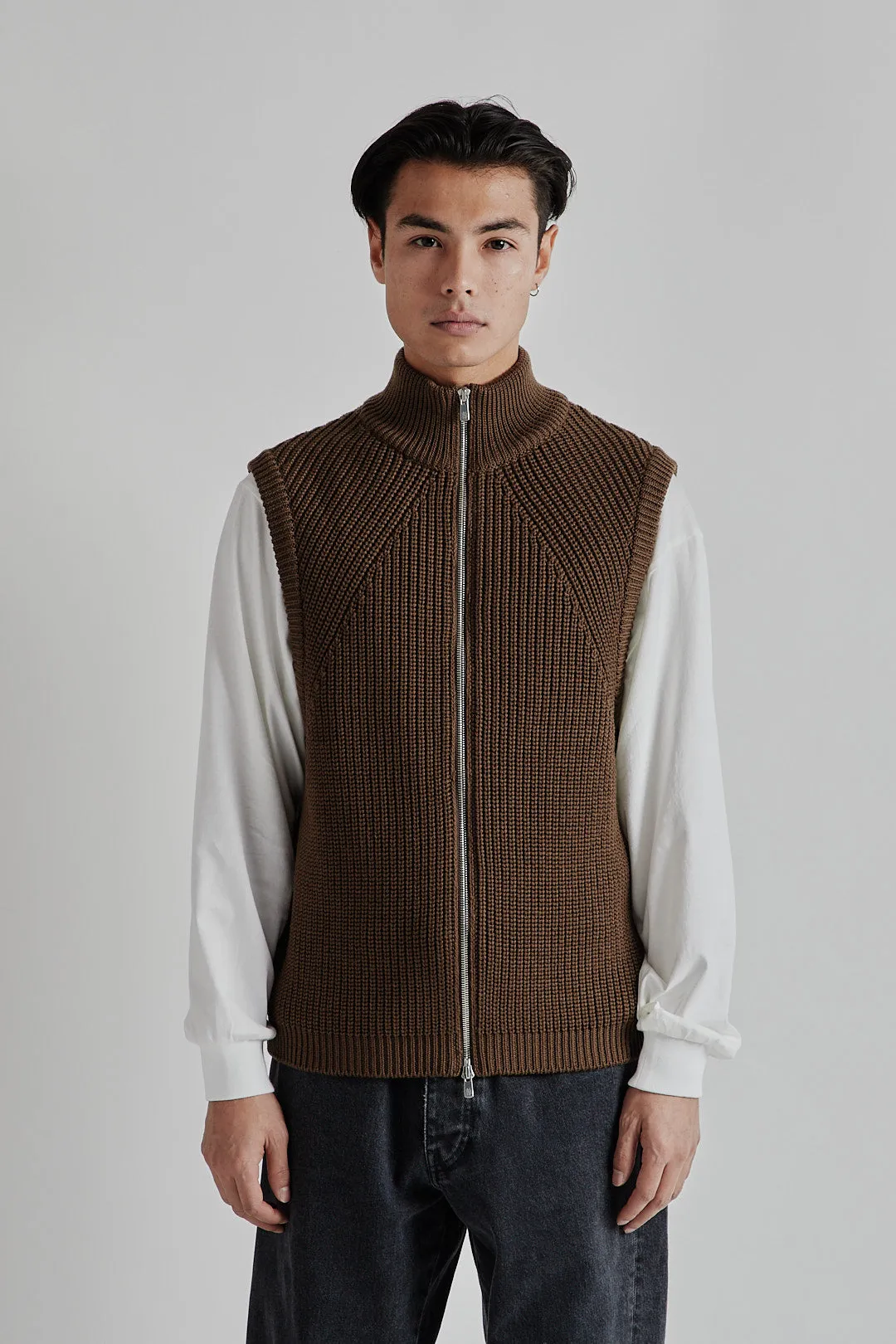 Signature Zip-Up Vest - Olive