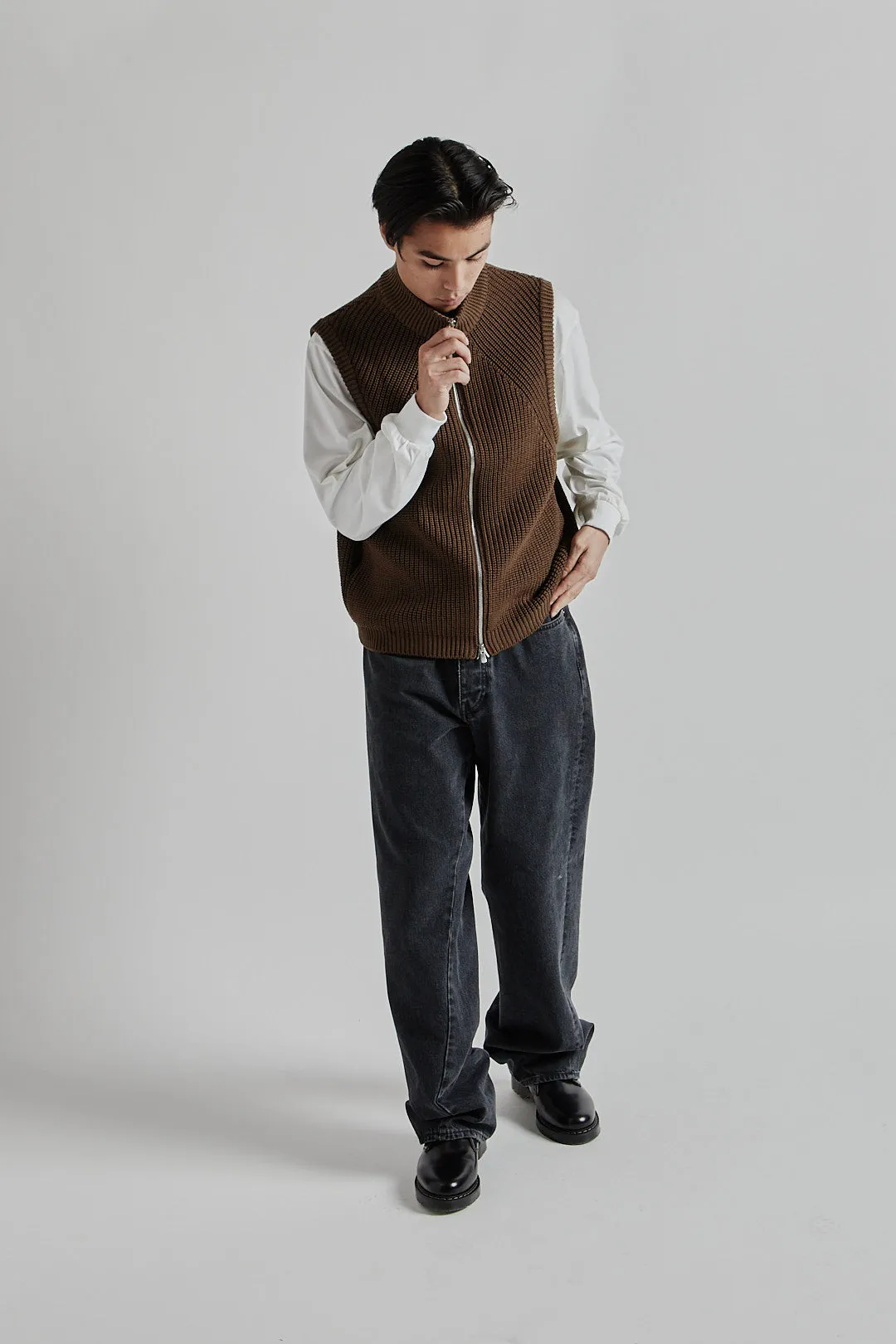 Signature Zip-Up Vest - Olive