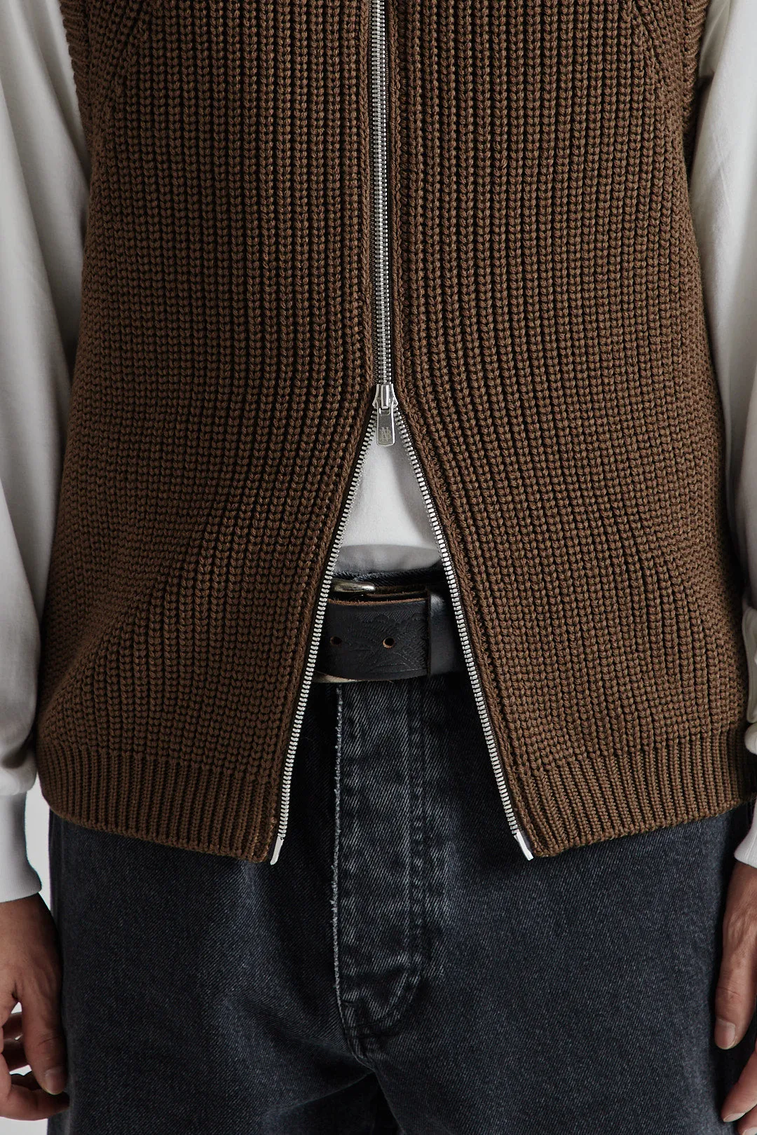 Signature Zip-Up Vest - Olive