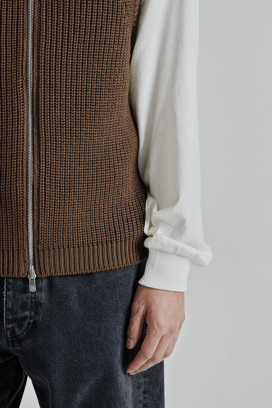 Signature Zip-Up Vest - Olive