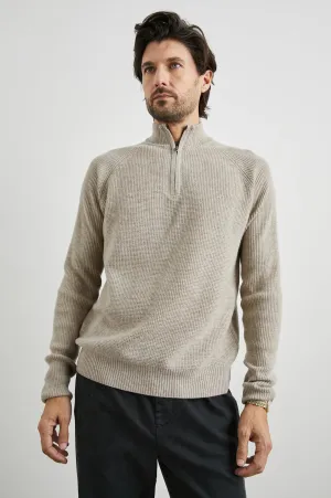 Stark Quarter Zip Jumper Oat