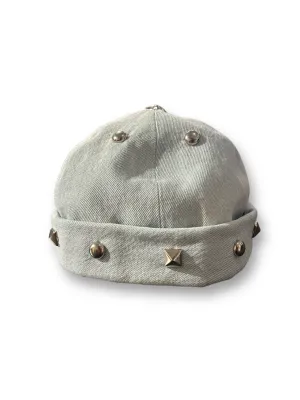 Studded Denim Beanie