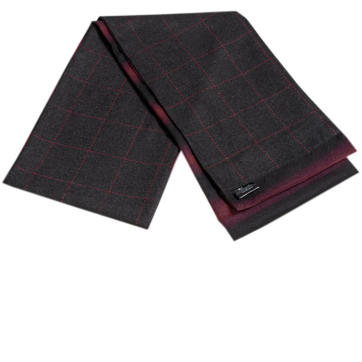 Stylish Black and Brown Check Wool Scarf for Men - Winter Essential Neckwear