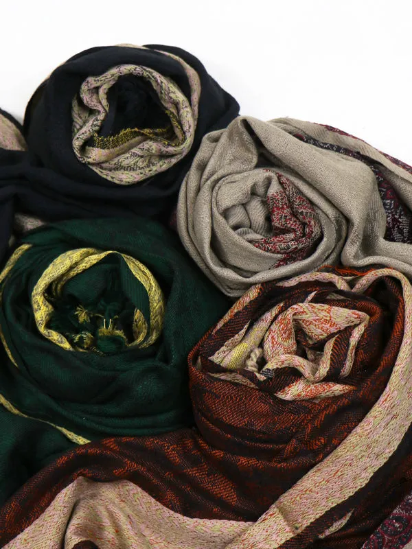 Synthetic Winter Shawl for Women Multicolor