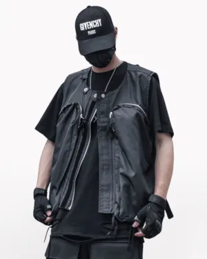 Techwear Functional High Street Utility Zipper Vest