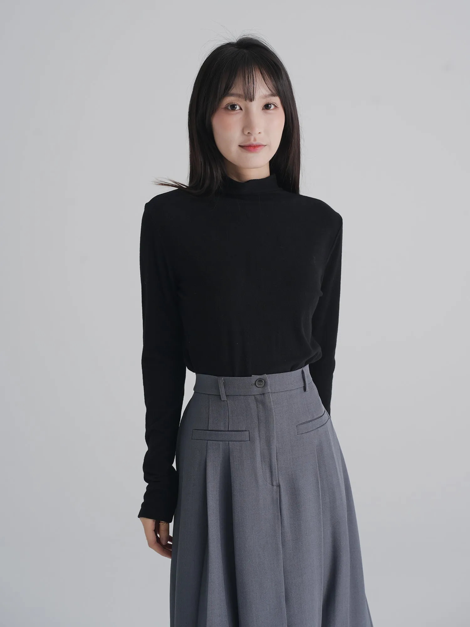 Teddy Furry Funnel Neck Top