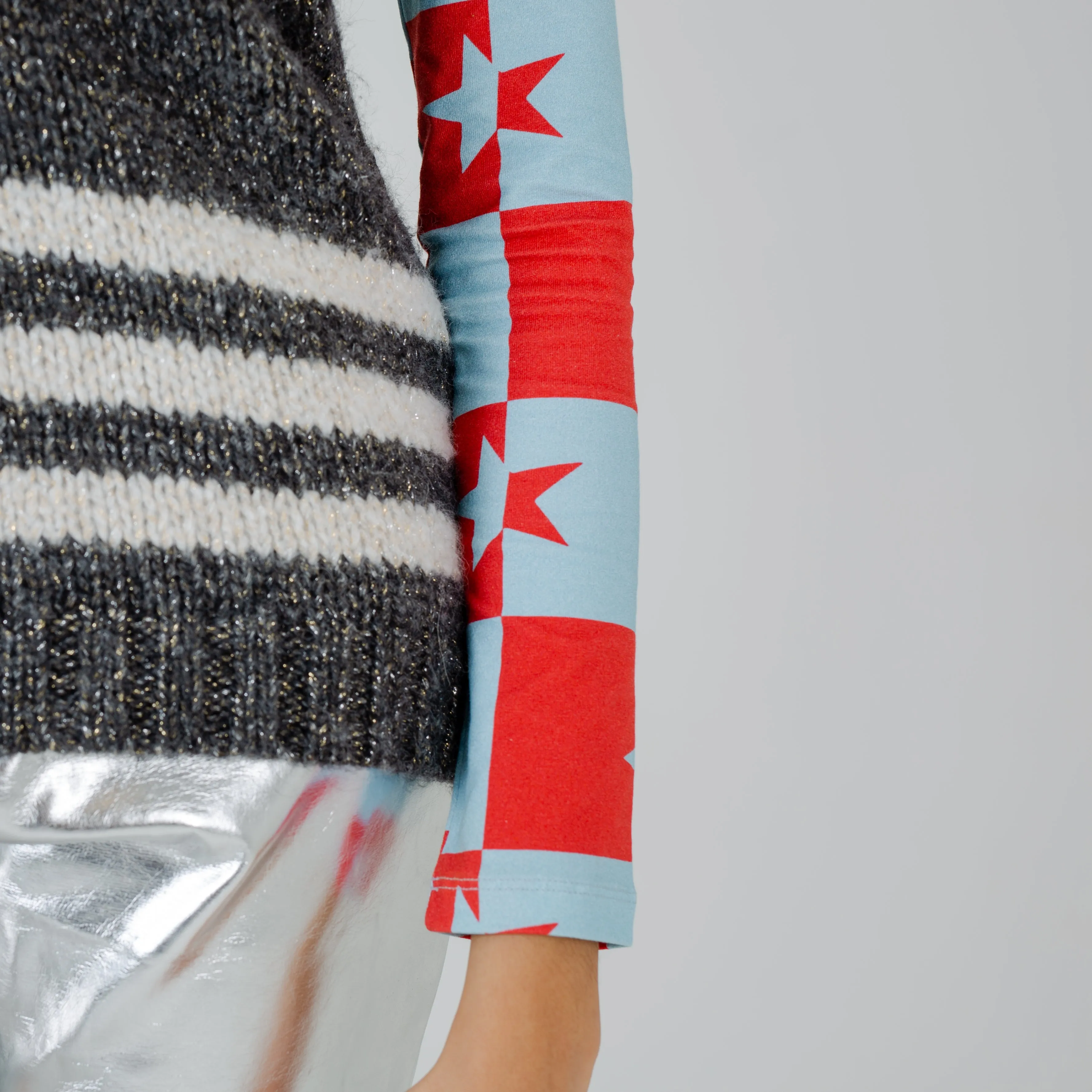 The Harry Checkerboard Lurex Knitted Vest