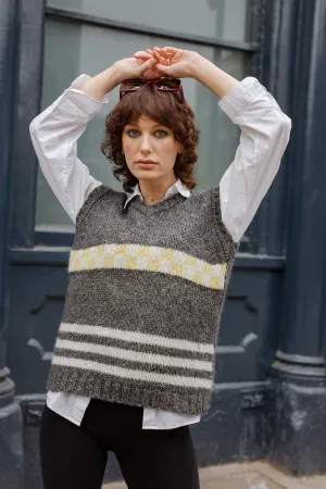 The Harry Checkerboard Lurex Knitted Vest