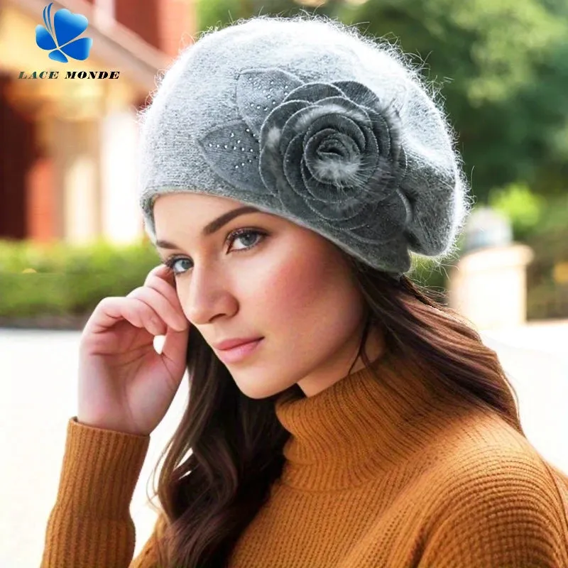 Versatile Knitted Rabbit Hair Thickened Woolen Warm Ear Protection Hat