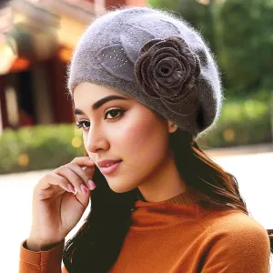 Versatile Knitted Rabbit Hair Thickened Woolen Warm Ear Protection Hat