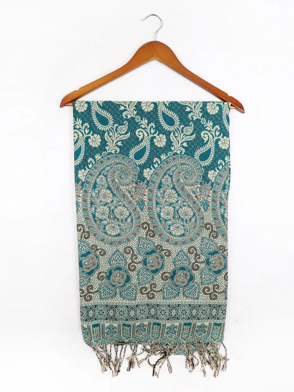 WS04 Synthetic Winter Shawl for Women - Multicolor & Multidesign